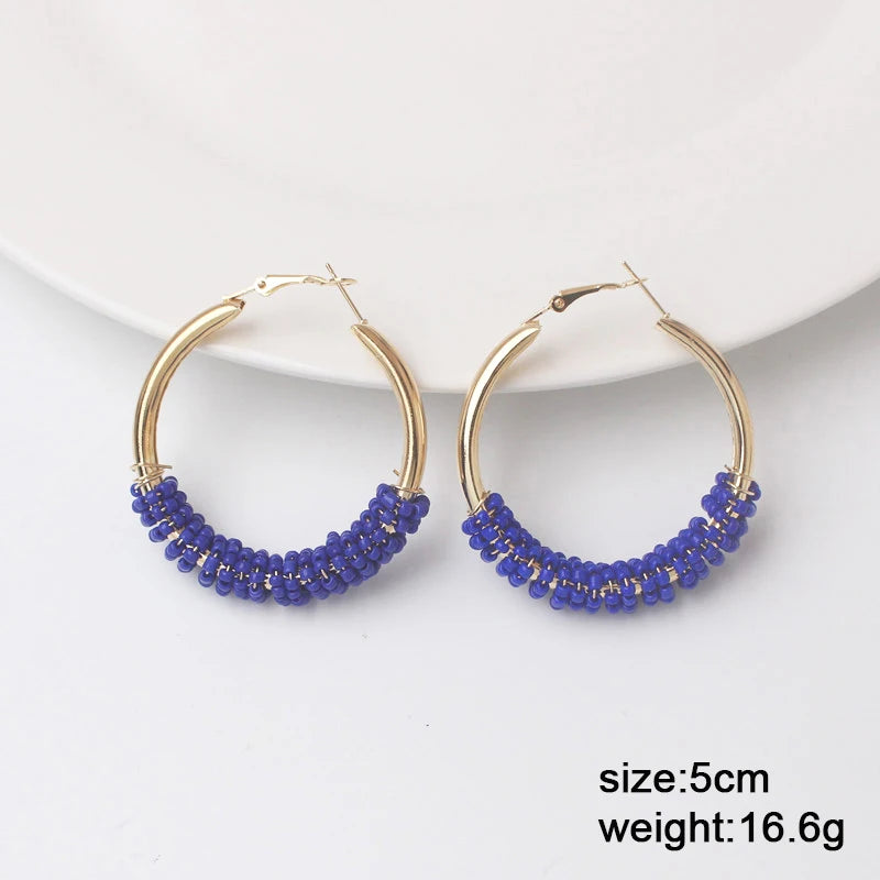 Blue Geometric Butterfly Dangle Earrings
