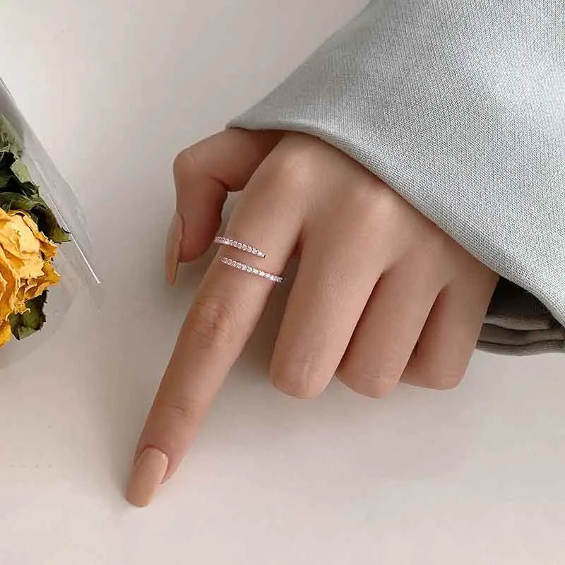 Minimalist Thin Cubic Zirconia Ring