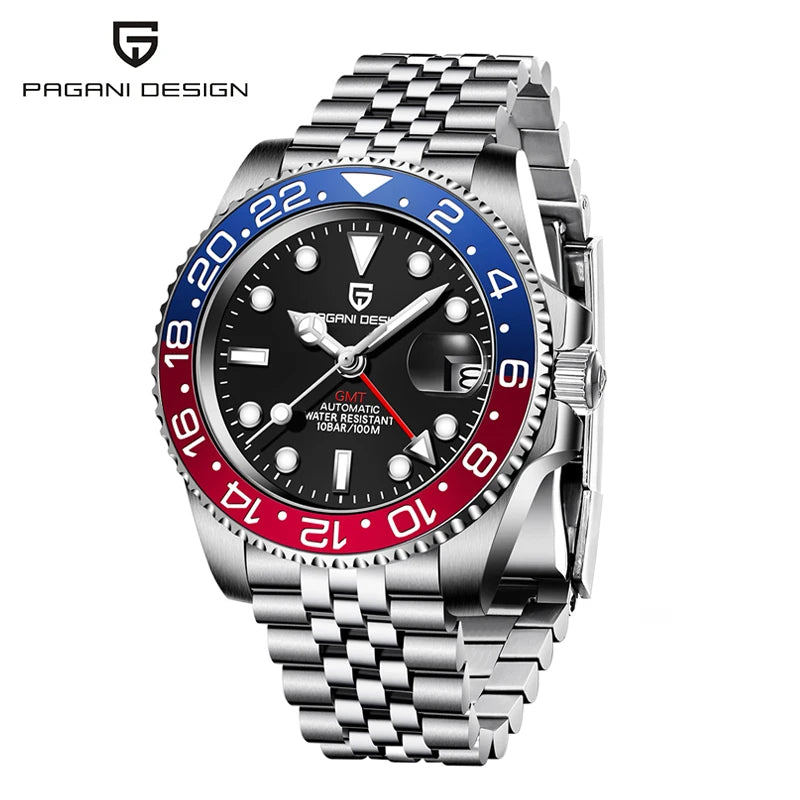 PAGANI DESIGN PD-1662 GMT Automatic Watch - Sapphire Glass 100M