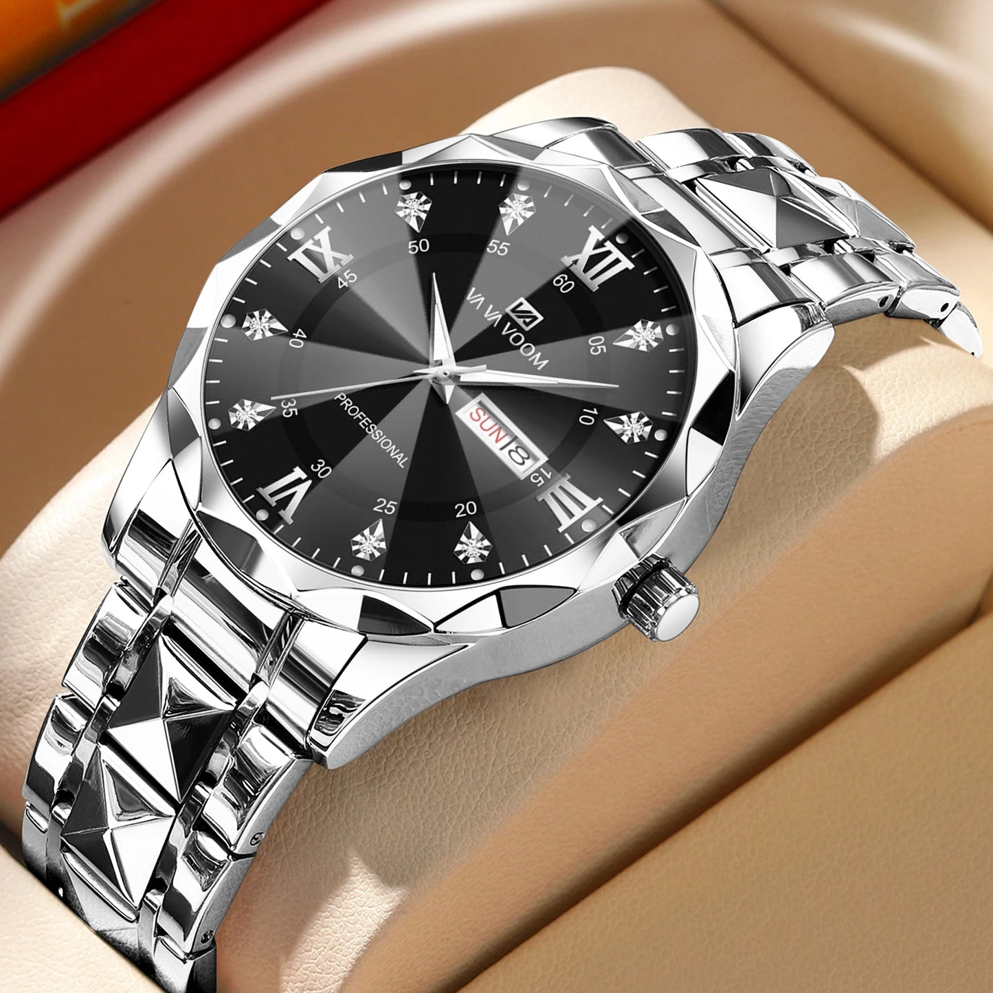 VA VA VOOM 41mm Business Watch - Quartz Week Display