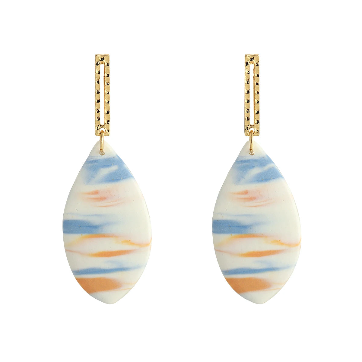 Abstract Polymer Clay Drop Earrings