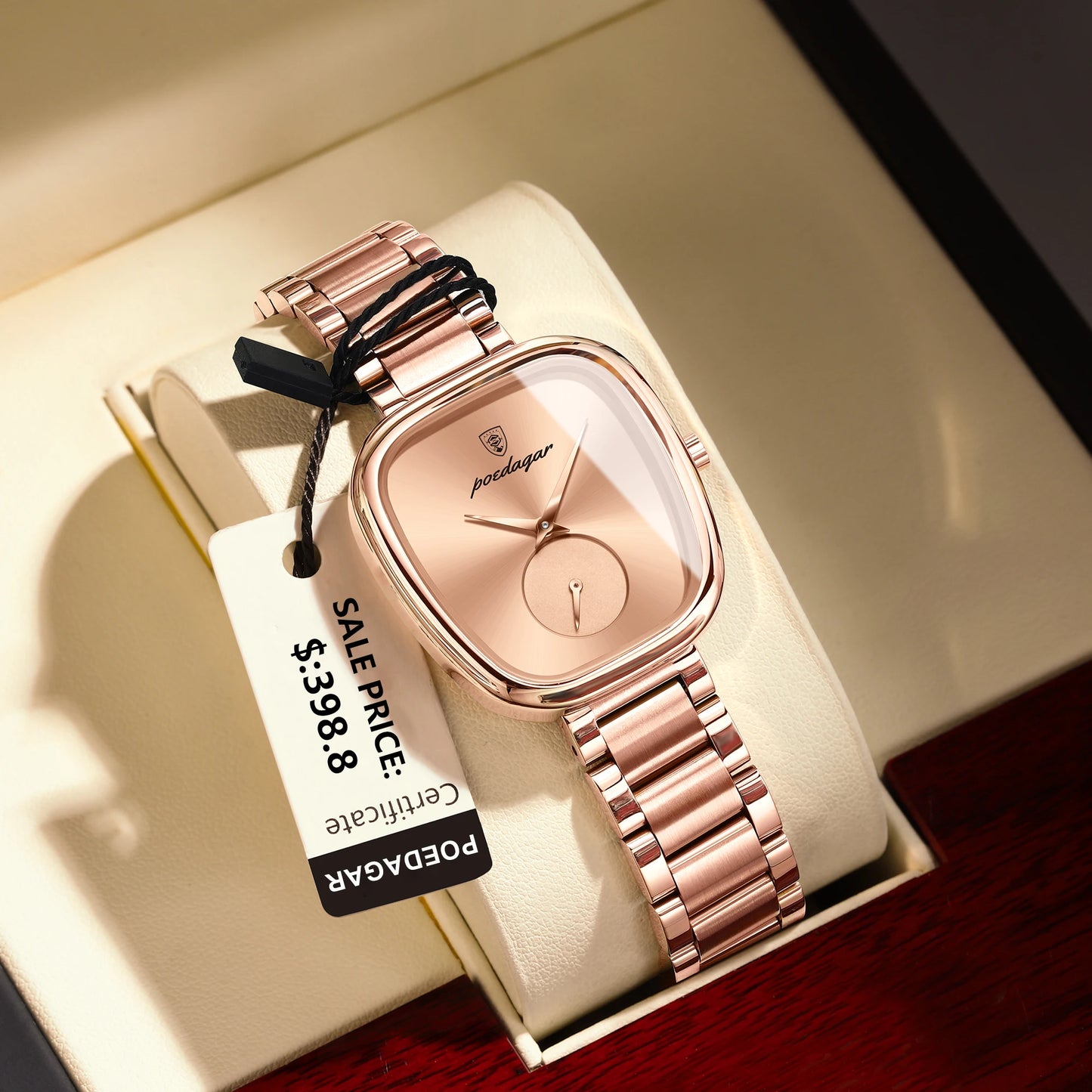 POEDAGAR Waterproof Women's Quartz Watch - Stainless Steel Elegance