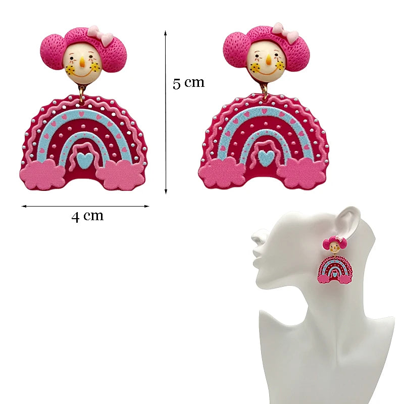 Y2K Colorful Resin Dangle Earrings