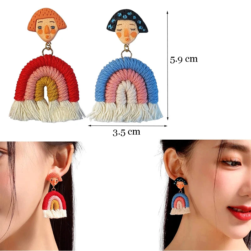 Y2K Colorful Resin Dangle Earrings