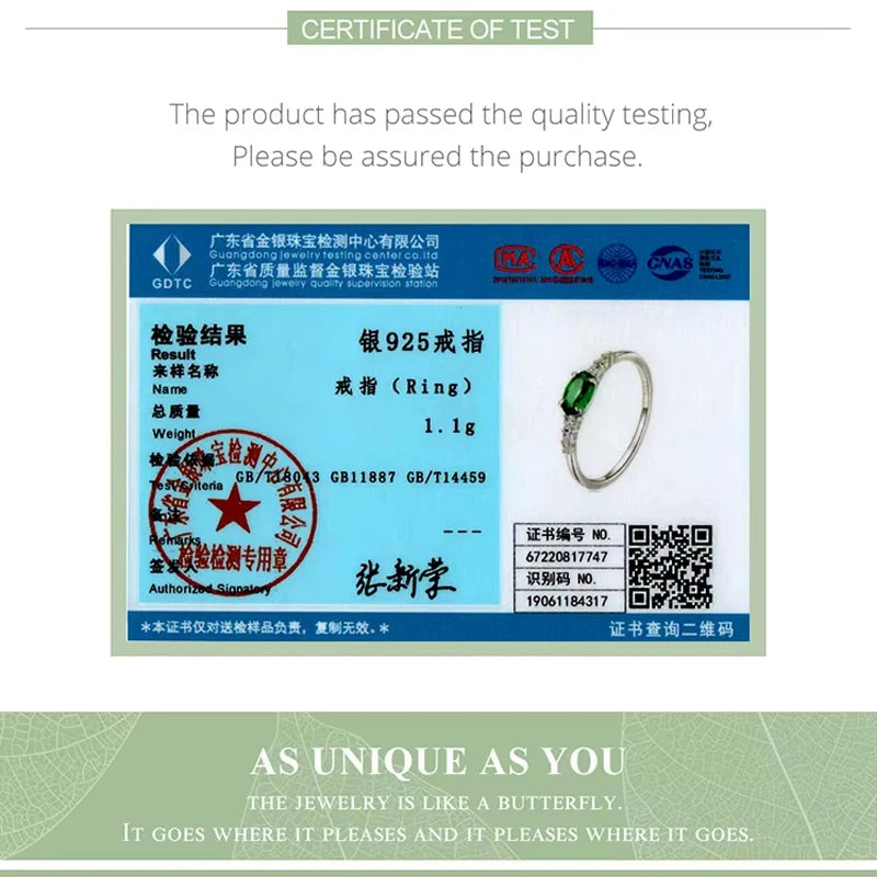 925 Sterling Silver Oval Gemstone Ring