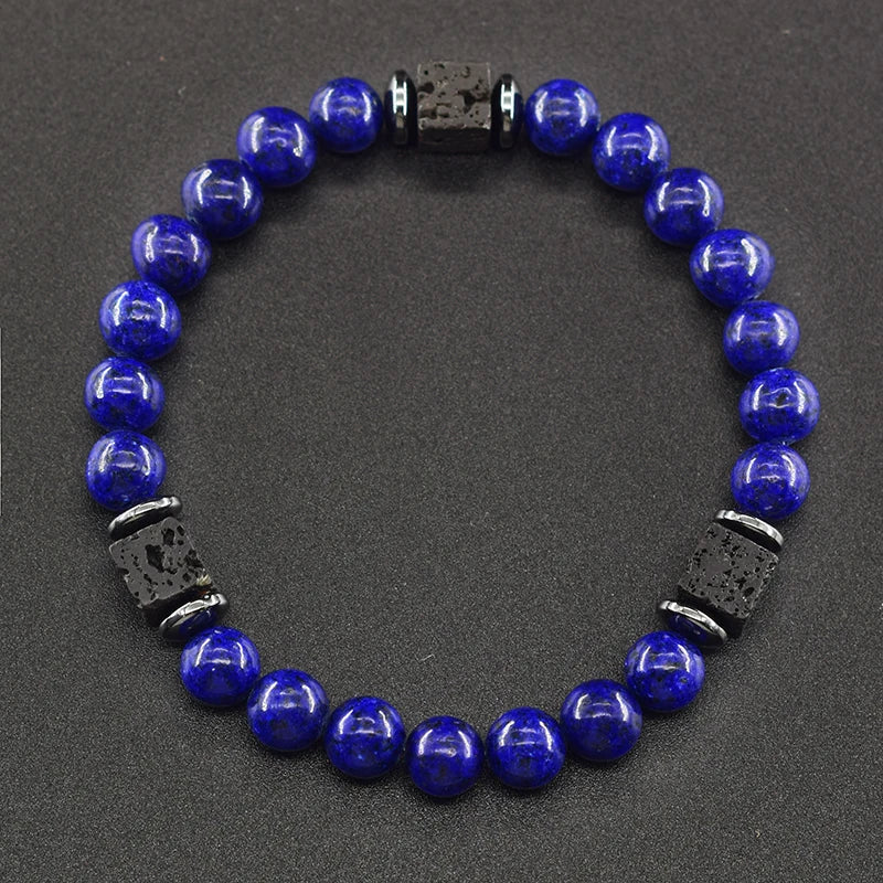 Volcanic Lava Stone Chain Bracelet
