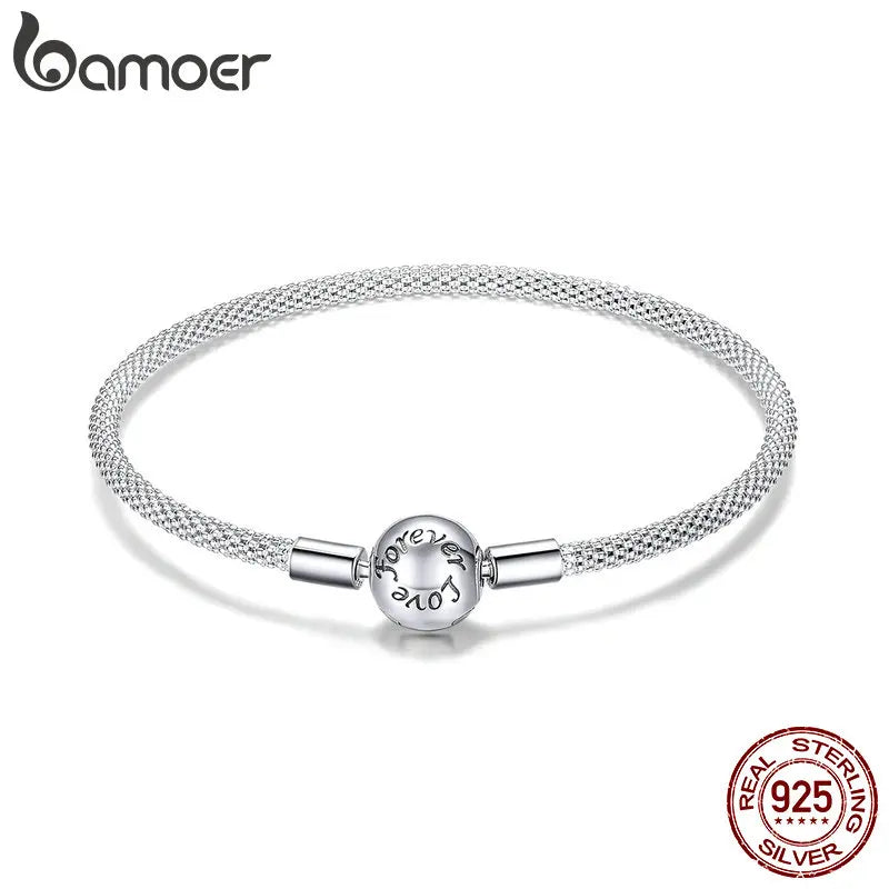 925 Sterling Silver Love Forever Chain Bracelet