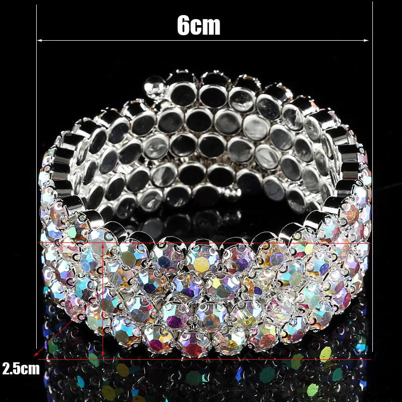 Crystal Multi Layer Bangle Bracelet