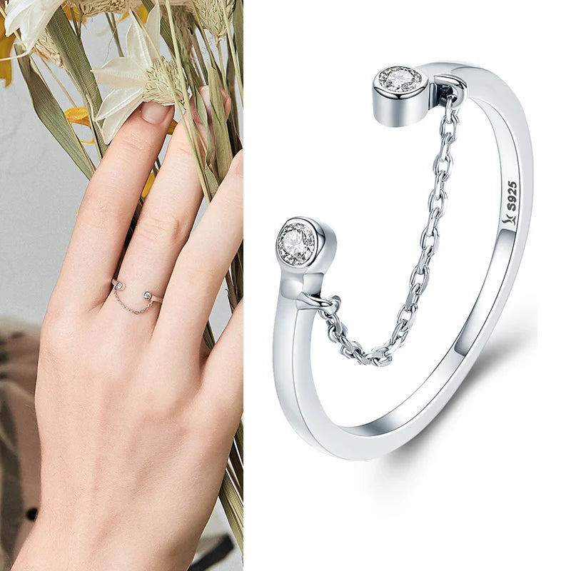 925 Sterling Silver Adjustable Open Ring