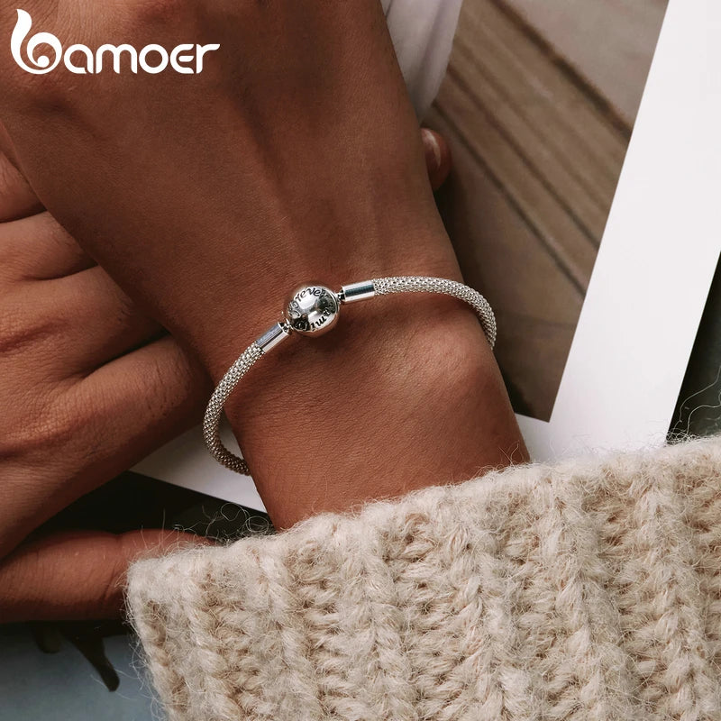 925 Sterling Silver Love Forever Chain Bracelet