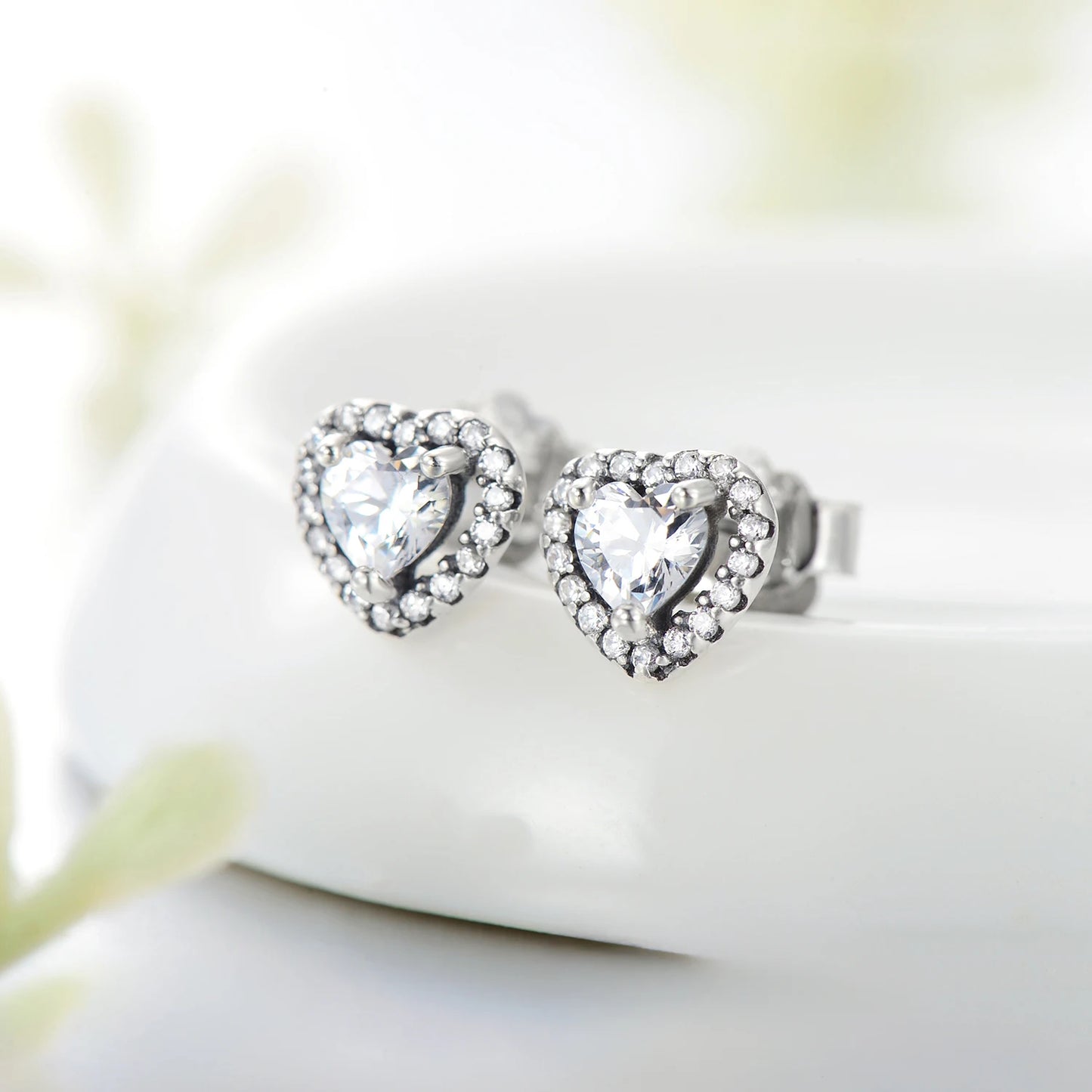 Modian 925 Sterling Silver Heart Fashion Sets For Women Charm Earrings Luxury Wedding Necklaces Engagement Statement Jewelry