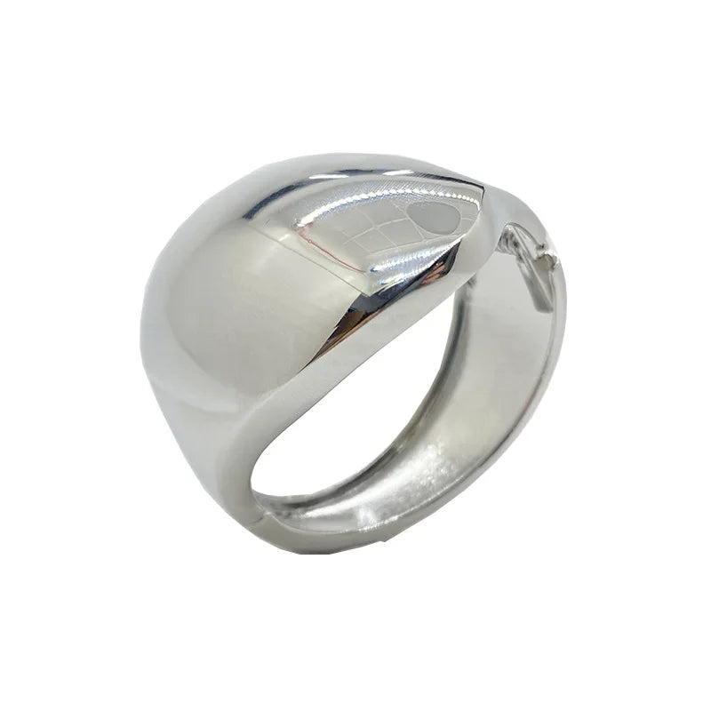 Asymmetric Geometric Bangle Bracelet