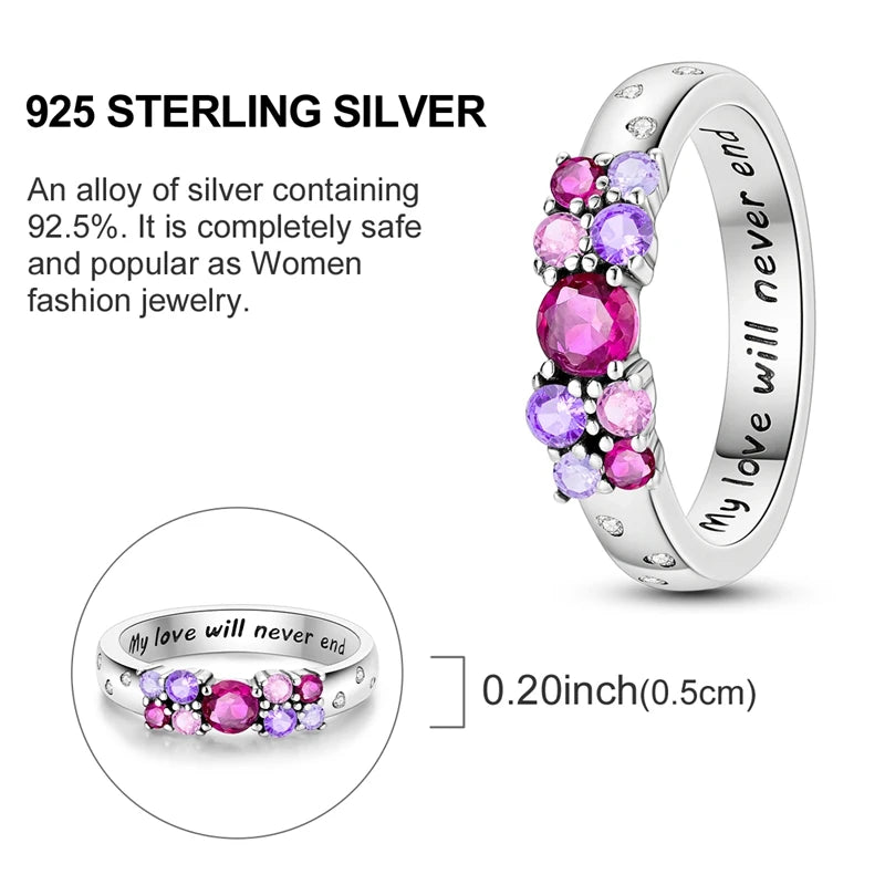 Blue Zircon Star & Moon Ring - 925 Sterling Silver Design