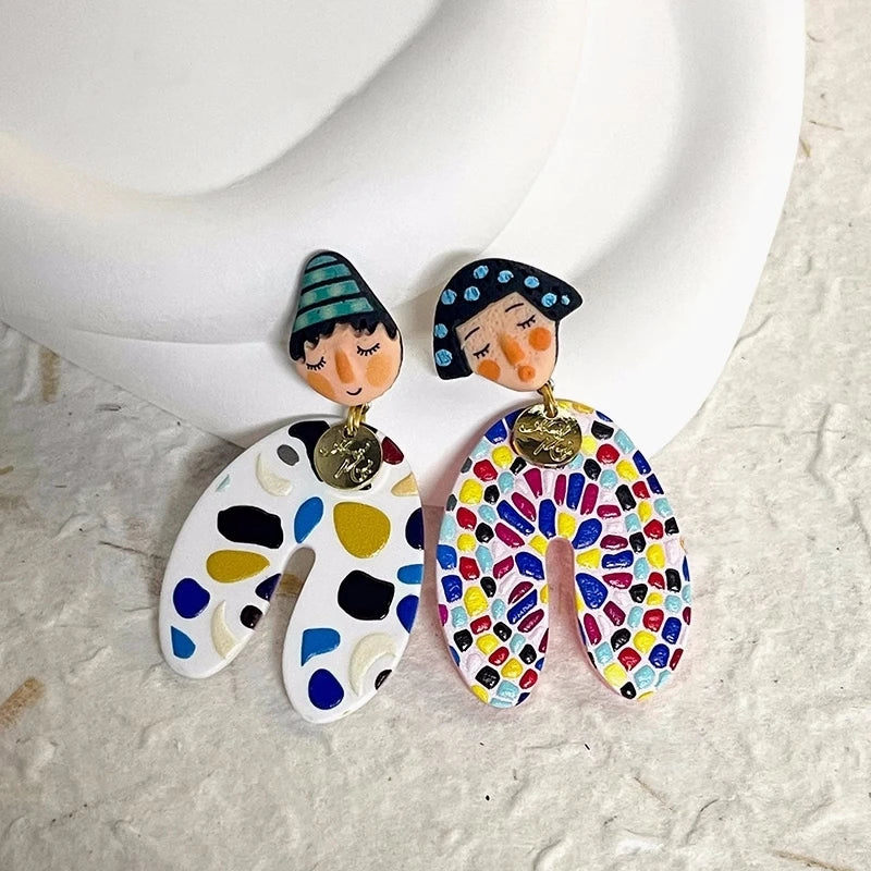 Y2K Colorful Resin Dangle Earrings