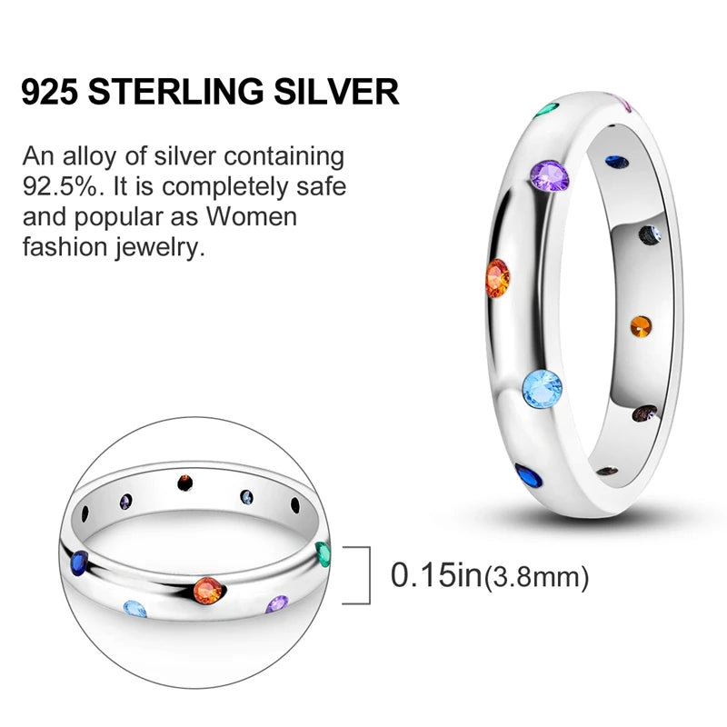 Blue Zircon Star & Moon Ring - 925 Sterling Silver Design