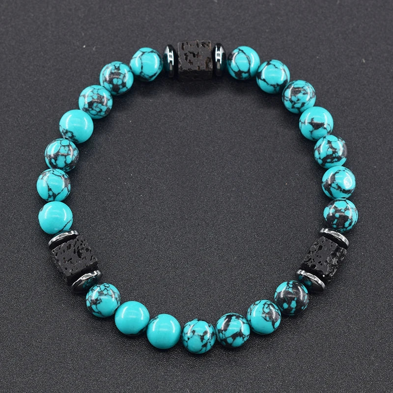 Volcanic Lava Stone Chain Bracelet
