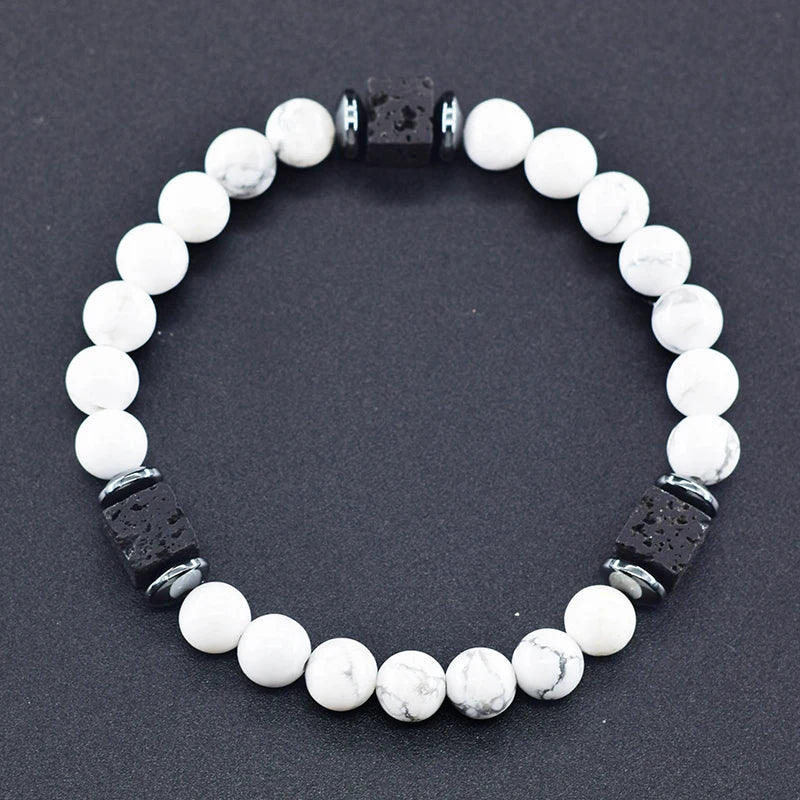Volcanic Lava Stone Chain Bracelet