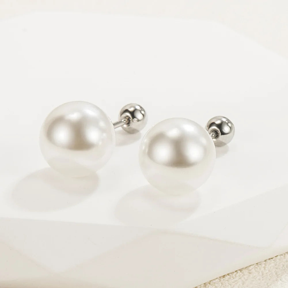 925 Sterling Silver Freshwater Pearl Stud Earrings