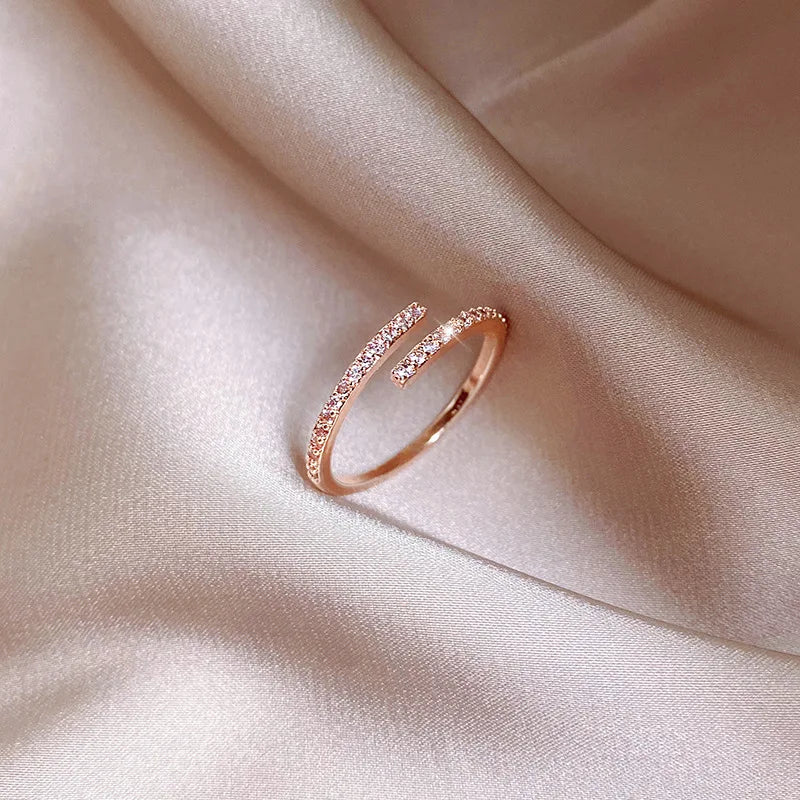 Minimalist Thin Cubic Zirconia Ring