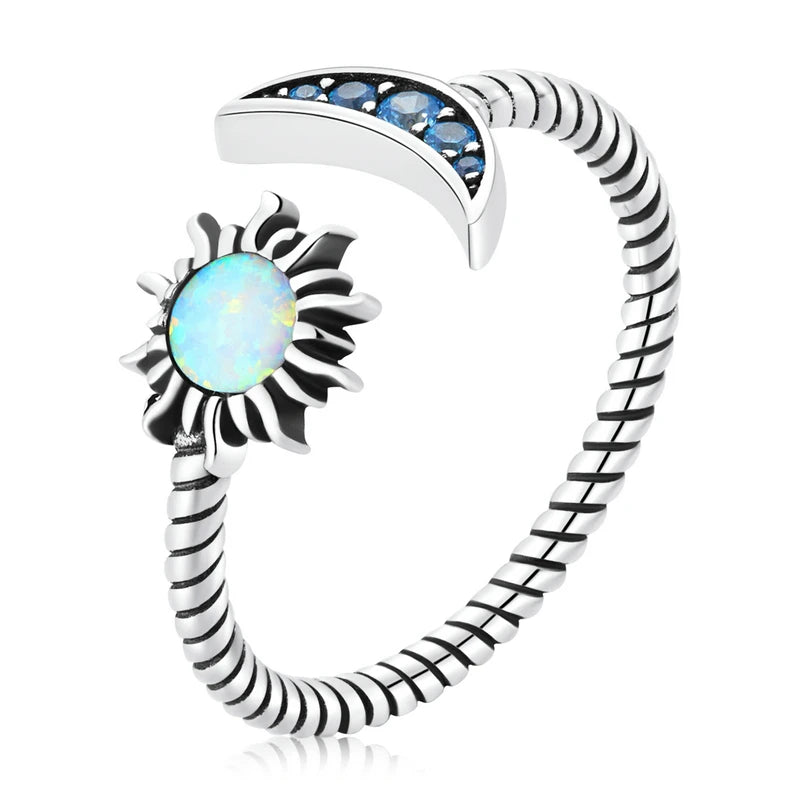 925 Sterling Silver Adjustable Open Ring