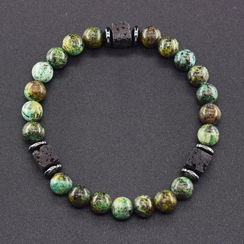 Volcanic Lava Stone Chain Bracelet