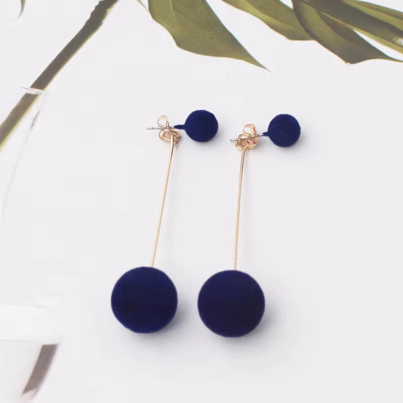 Blue Geometric Butterfly Dangle Earrings