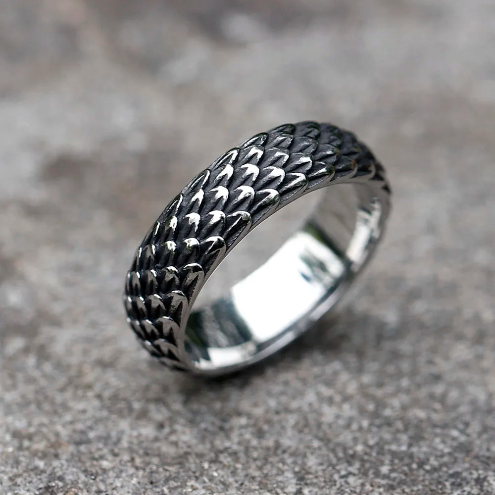 316L Stainless Steel Viking Dragon Ring
