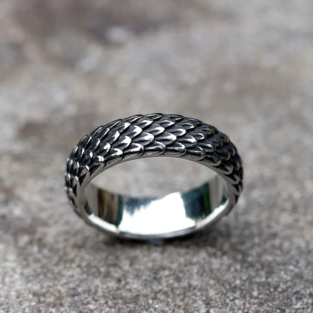 316L Stainless Steel Viking Dragon Ring