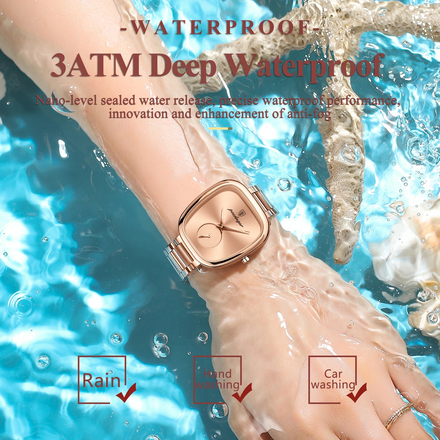 POEDAGAR Waterproof Women's Quartz Watch - Stainless Steel Elegance