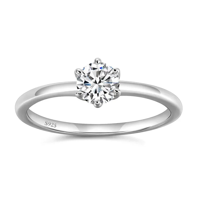D Color Moissanite Ring in S925 Silver