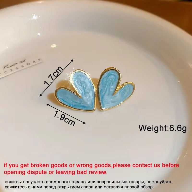 Blue Geometric Butterfly Dangle Earrings