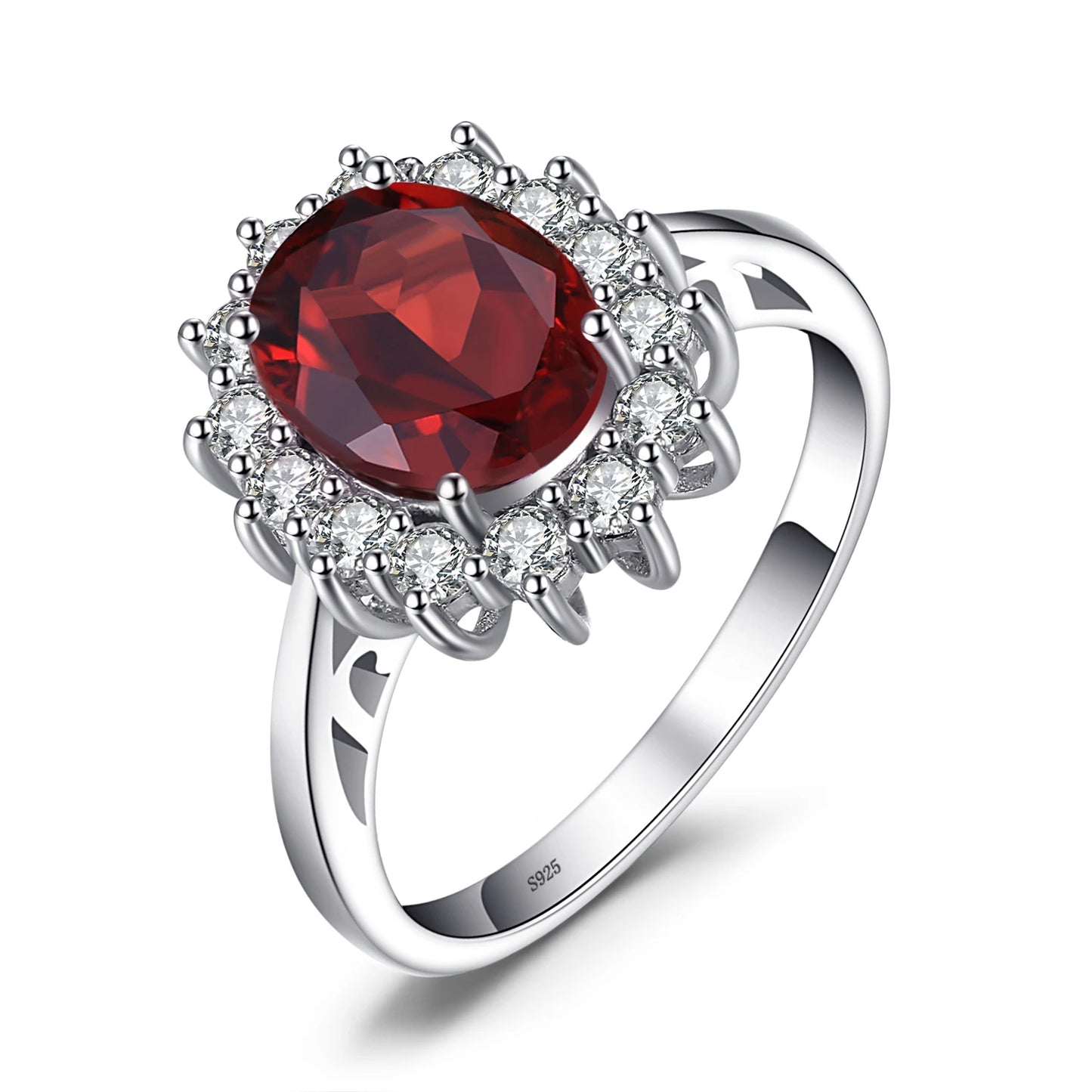 925 Sterling Silver Princess Diana Sapphire Ring