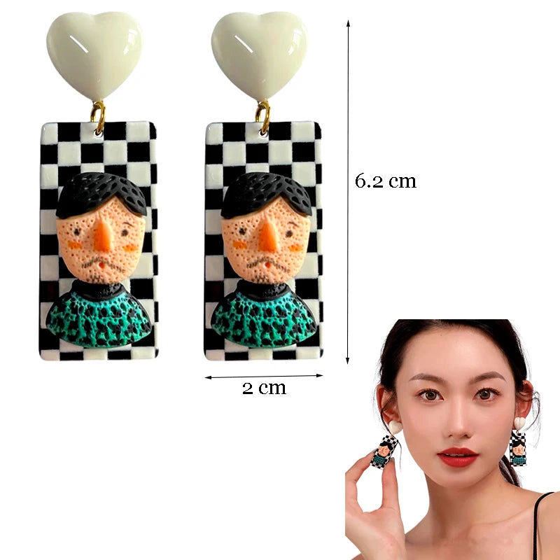 Y2K Colorful Resin Dangle Earrings