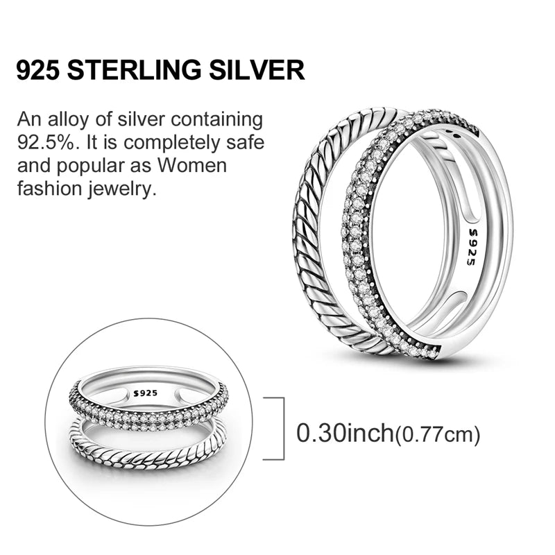 Blue Zircon Star & Moon Ring - 925 Sterling Silver Design