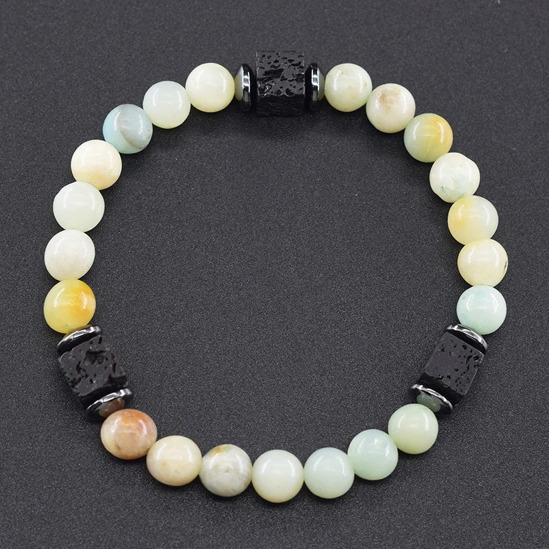 Volcanic Lava Stone Chain Bracelet