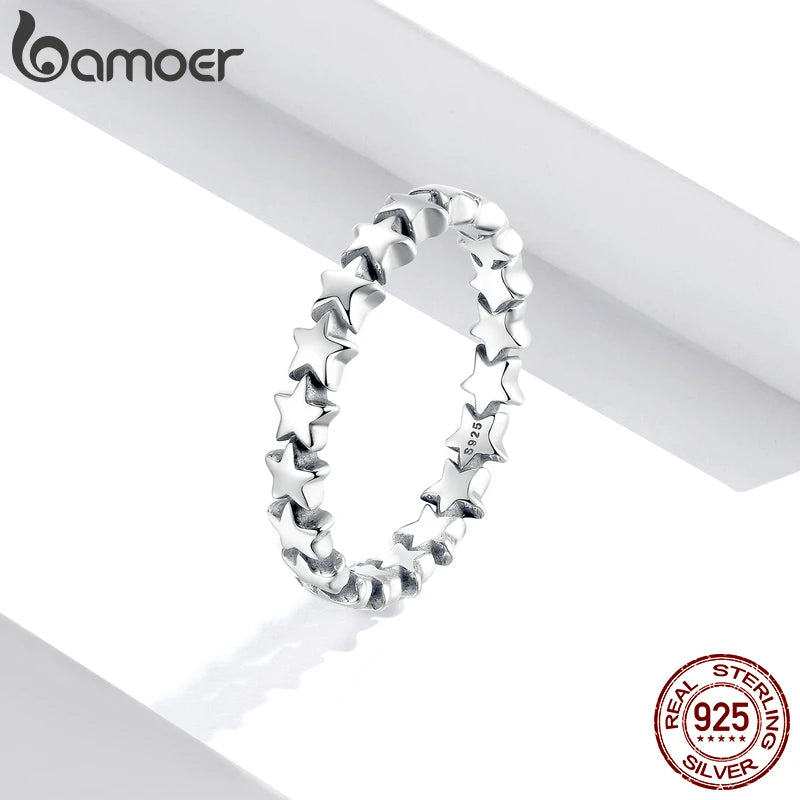 925 Sterling Silver Star Stackable Ring