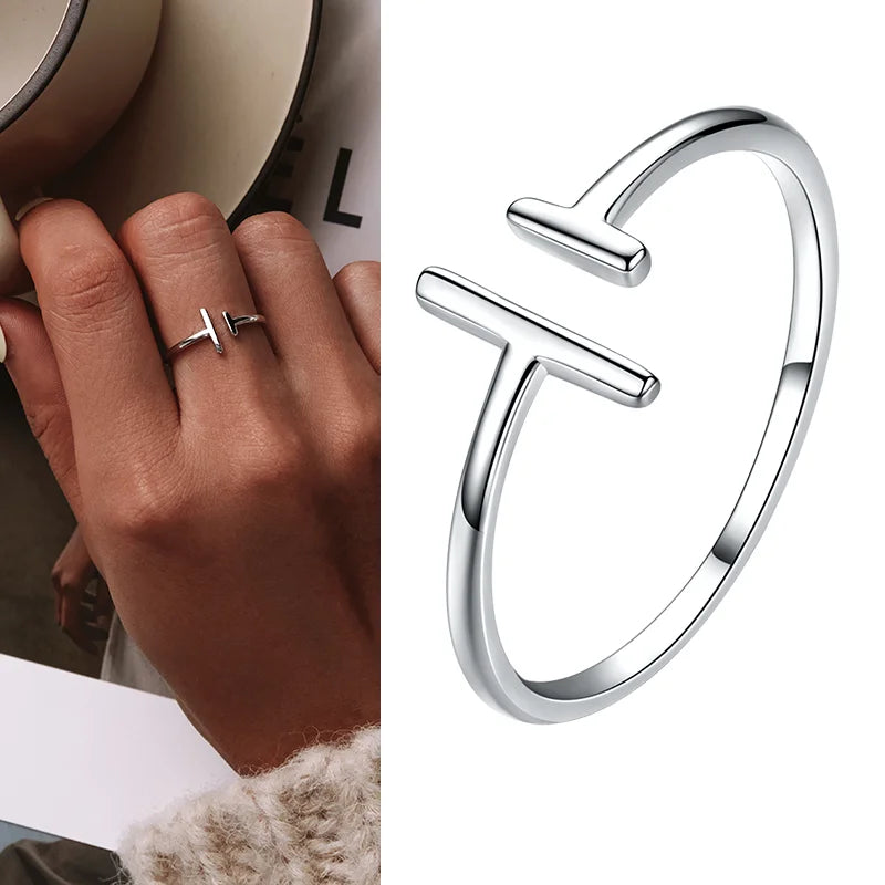 925 Sterling Silver Adjustable Open Ring