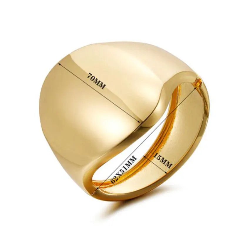 Asymmetric Geometric Bangle Bracelet