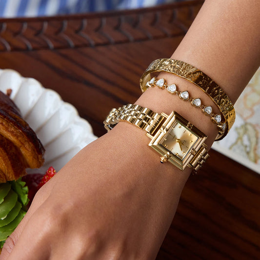Stainless Steel Geometric Heart Cuff Bracelet