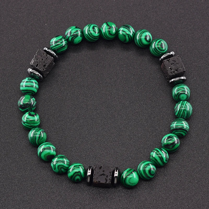 Volcanic Lava Stone Chain Bracelet