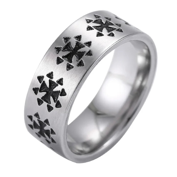 Titanium Steel Christian Cross Bible Ring