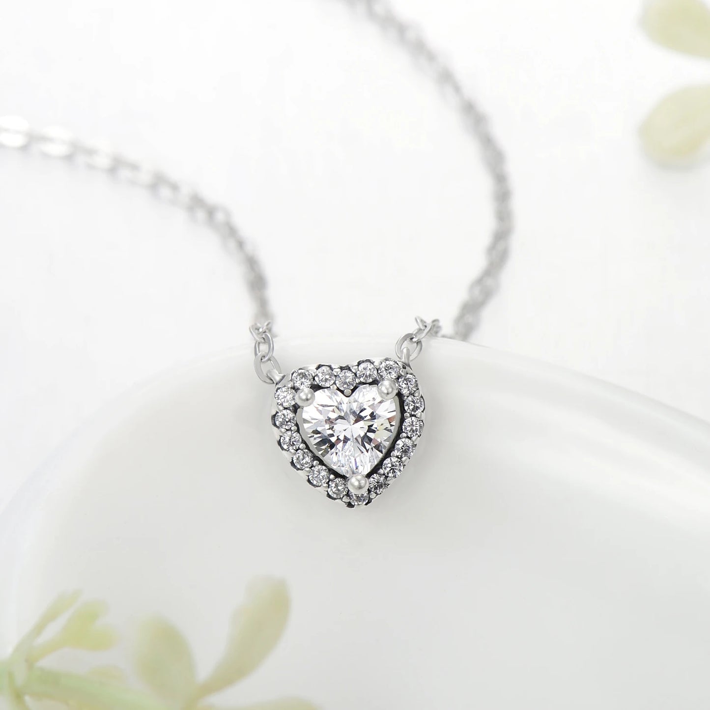 Modian 925 Sterling Silver Heart Fashion Sets For Women Charm Earrings Luxury Wedding Necklaces Engagement Statement Jewelry