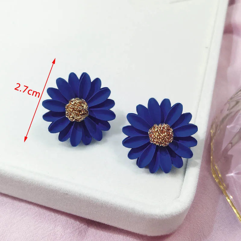 Blue Geometric Butterfly Dangle Earrings