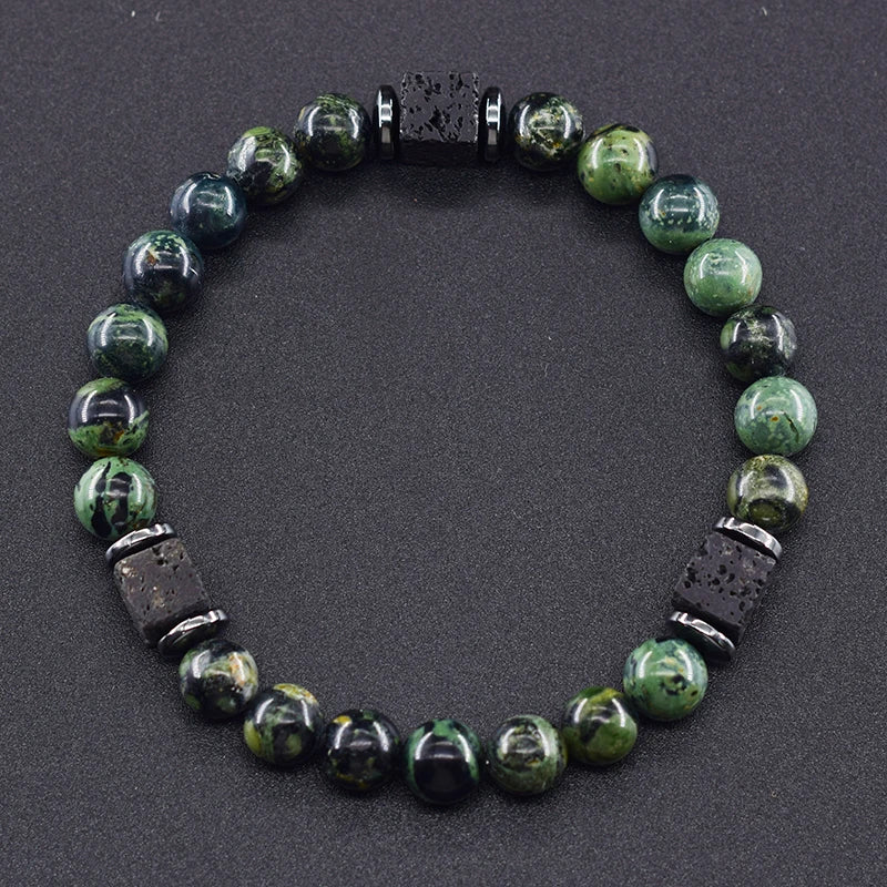 Volcanic Lava Stone Chain Bracelet