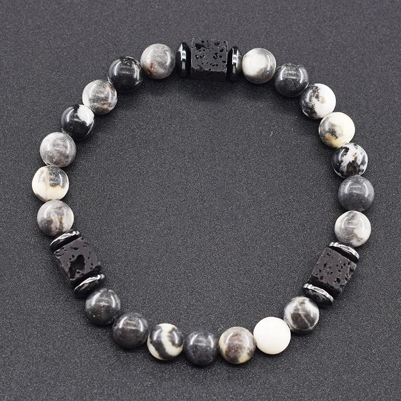 Volcanic Lava Stone Chain Bracelet