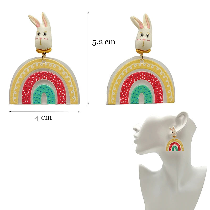 Y2K Colorful Resin Dangle Earrings
