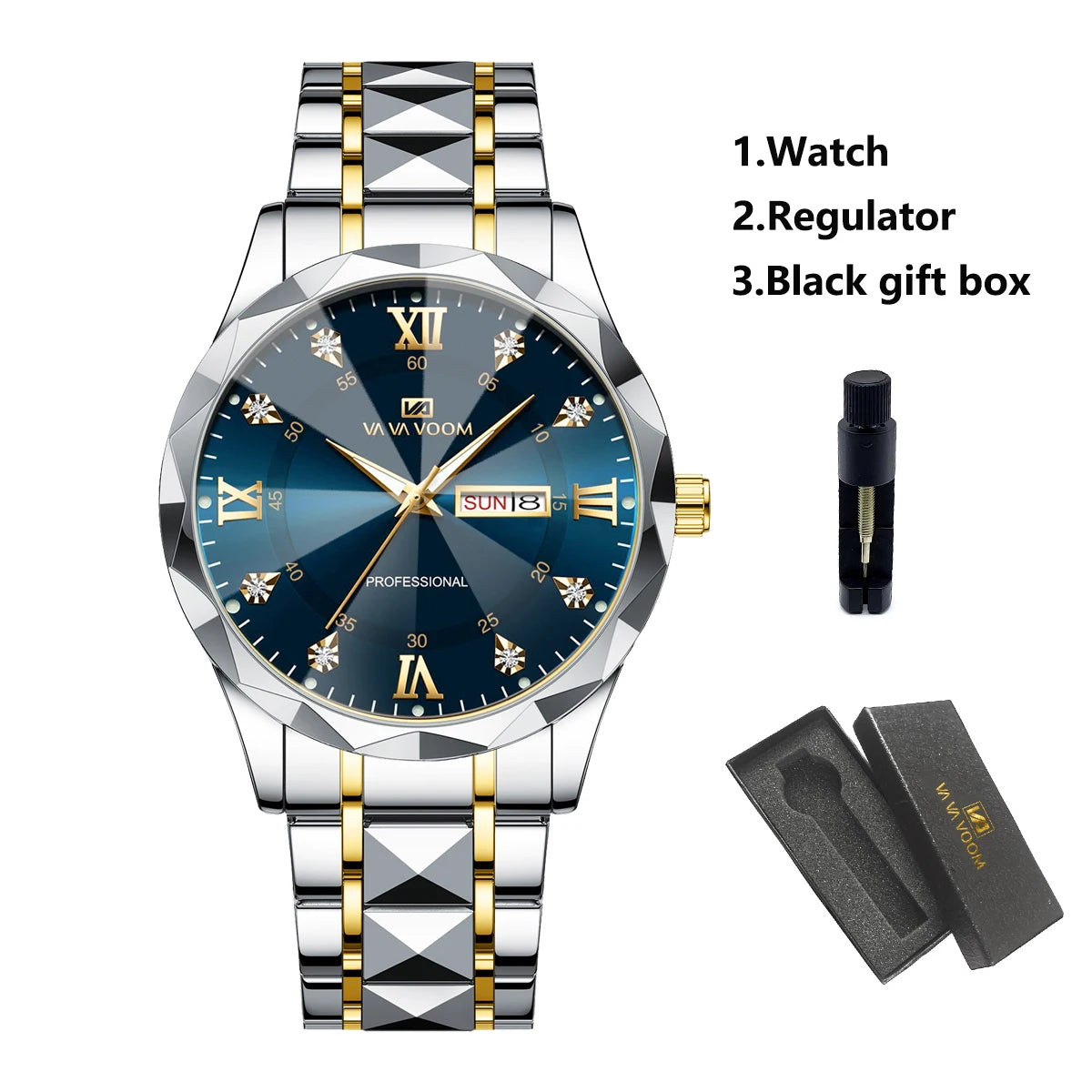 VA VA VOOM 41mm Business Watch - Quartz Week Display