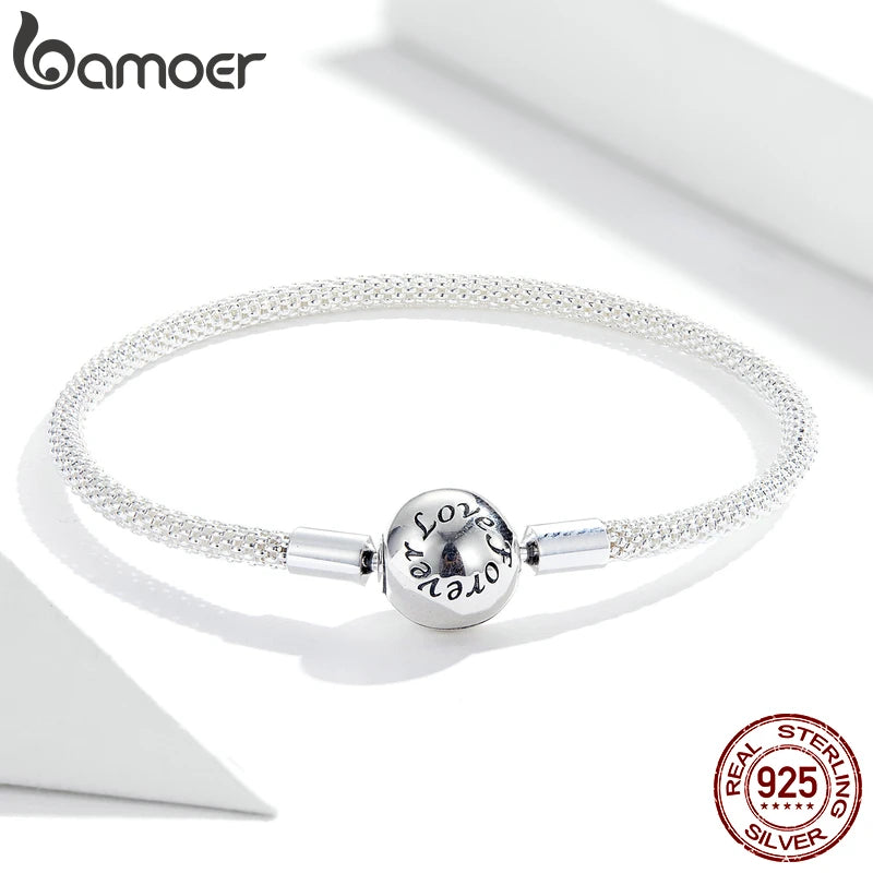 925 Sterling Silver Love Forever Chain Bracelet