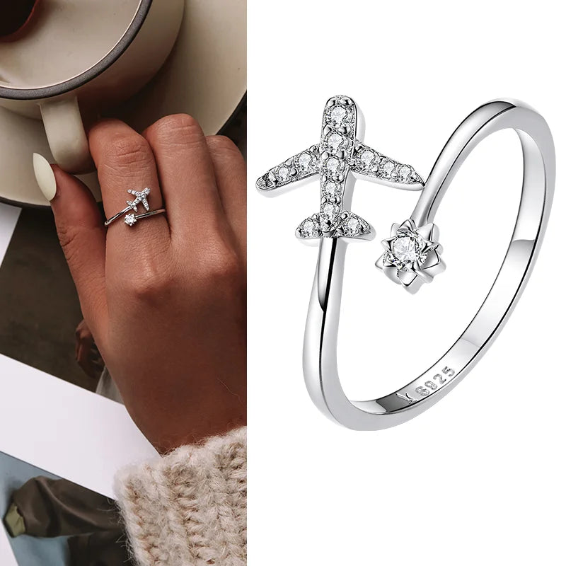925 Sterling Silver Adjustable Open Ring