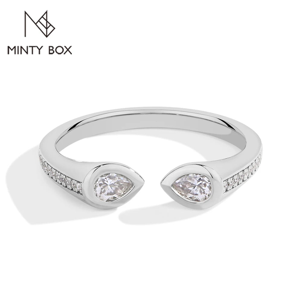 0.5CT Pear Shape Moissanite Ring in S925 Silver